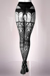 Black Secret BS122 Crotchless Tights | Angel Clothing