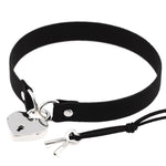 Faux Suede Choker with Heart Padlock | Angel Clothing