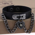 Black Heart Wrist Cuff Bracelet | Angel Clothing