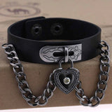 Black Heart Wrist Cuff Bracelet | Angel Clothing