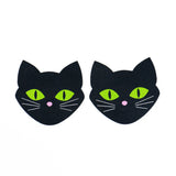 Black Cat Glow in the Dark Pasties | Angel Clothing