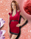 Cottelli Party Red Velvet Mini Dress (S) | Angel Clothing