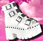 DemoniaCult ASHES 70 White Boots | Angel Clothing
