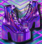 DemoniaCult CAMEL 203 Boots Purple | Angel Clothing