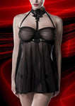 Grey Velvet Erotic Negligee | Angel Clothing