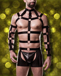 Grey Velvet Mens Harness Set | Angel Clothing