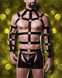 Grey Velvet Mens Harness Set | Angel Clothing