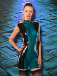 Guilty Pleasure Blue Latex Mini Dress | Angel Clothing