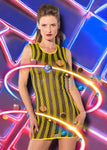 Guilty Pleasure Yellow Striped Datex Dress | Angel Clothing