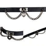 Black Heart Chain Collar | Angel Clothing