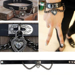 Black Heart Chain Collar | Angel Clothing