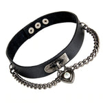 Black Heart Chain Collar | Angel Clothing