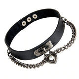 Black Heart Chain Collar | Angel Clothing