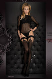 Ballerina 345 Hold Up Stockings Black | Angel Clothing