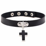 Black Gothic Cross Choker | Angel Clothing