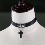 Black Gothic Cross Choker | Angel Clothing