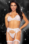 Leg Avenue White Bra Top Lingerie Set | Angel Clothing