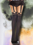 Music Legs Heart Suspender Tights | Angel Clothing