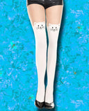 Music Legs Kitty Tights White | Angel Clothing