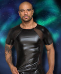Noir Handmade Mens Wetlook Shirt | Angel Clothing