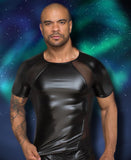 Noir Handmade Mens Wetlook Shirt | Angel Clothing