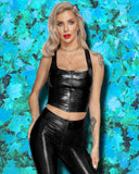 Noir Handmade Snake Skin Style Wetlook Top (S, M, XL, 2XL) | Angel Clothing