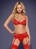 Obsessive Heartina Red Bra Set | Angel Clothing