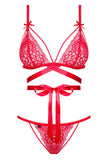 Obsessive Lovlea Red Lingerie Set (L/XL) | Angel Clothing