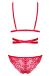 Obsessive Lovlea Red Lingerie Set (L/XL) | Angel Clothing