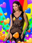 Passion Bodystocking BS062 Black | Angel Clothing