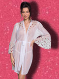 Passion Lovelia Penignoir Dressing Gown White (2XL/3XL) | Angel Clothing