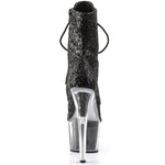 Pleaser ADORE 1020G Boots Black Glitter | Angel Clothing