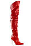 Pleaser CLASSIQUE 3011 Boots Red | Angel Clothing