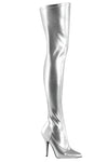 Pleaser SEDUCE 3000 Boots Silver | Angel Clothing