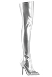 Pleaser SEDUCE 3000 Boots Silver | Angel Clothing