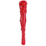 Pleaser SEDUCE-3028 Boots Red | Angel Clothing