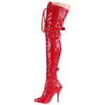 Pleaser SEDUCE-3028 Boots Red | Angel Clothing