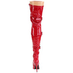 Pleaser SEDUCE-3028 Boots Red | Angel Clothing
