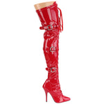 Pleaser SEDUCE-3028 Boots Red | Angel Clothing