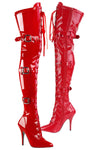 Pleaser SEDUCE-3028 Boots Red | Angel Clothing