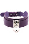 Purple Heart Padlock Collar | Angel Clothing