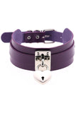 Purple Heart Padlock Collar | Angel Clothing
