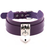 Purple Heart Padlock Collar | Angel Clothing