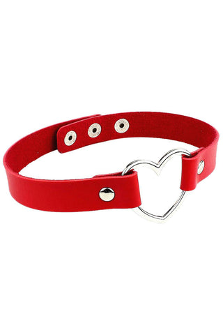 Red Gothic Heart Choker | Angel Clothing