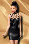 Saresia Harness Wetlook Mini Dress | Angel Clothing