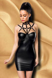 Saresia Harness Wetlook Mini Dress (XL/2XL) | Angel Clothing
