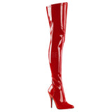 Pleaser SEDUCE 3000 Boots Red | Angel Clothing