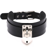 Black Heart Padlock Collar | Angel Clothing