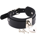 Black Heart Padlock Collar | Angel Clothing