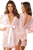 YesX Open Back Dressing Gown Pink | Angel Clothing